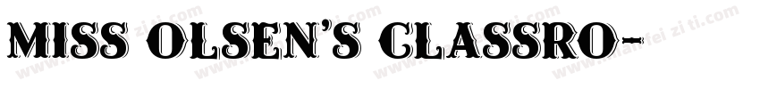 Miss Olsen’s Classro字体转换